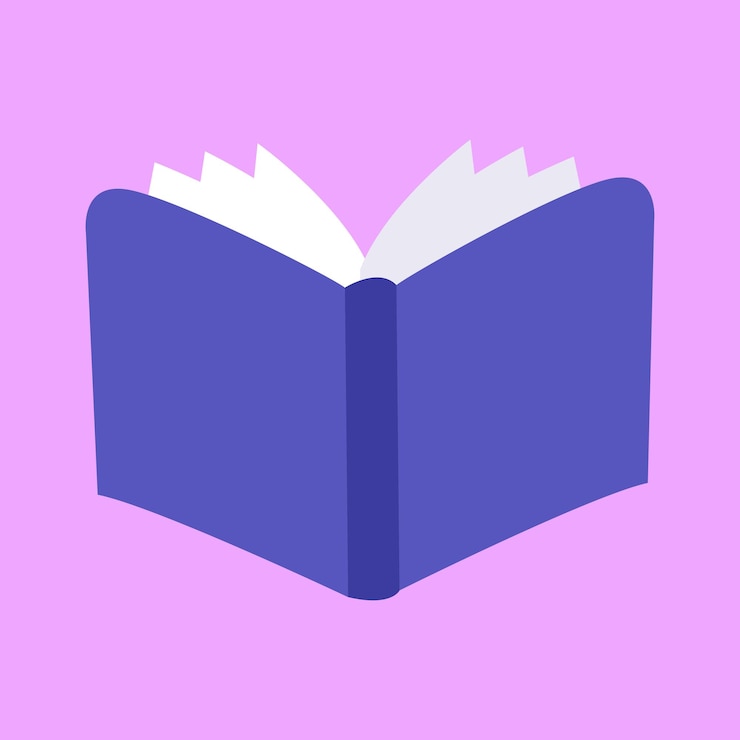 Vector realistische boekenillustratie geïsoleerd op roze achtergrond