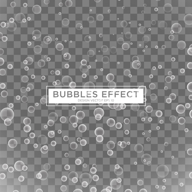 Realistische bubbels effect sjabloon