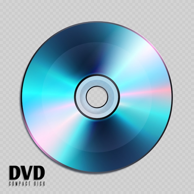 Realistische CD of dvd compact-disc dichte omhooggaande illustratie.