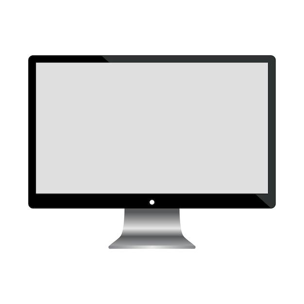 Vector realistische computermonitor.