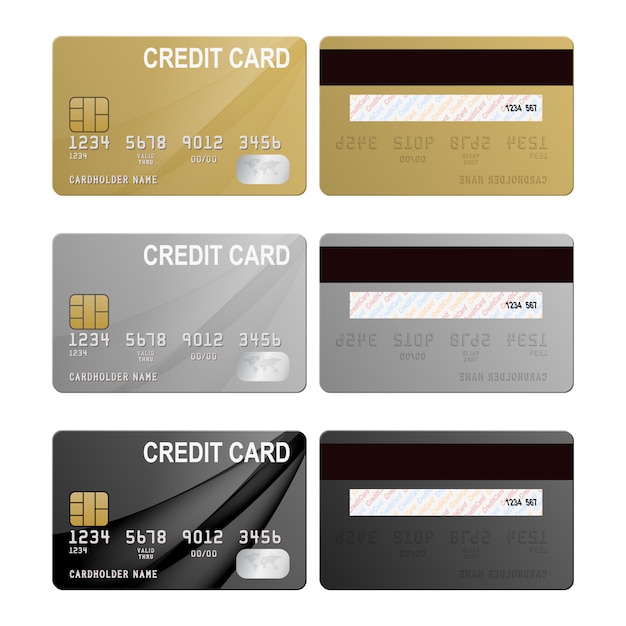 Realistische creditcards instellen