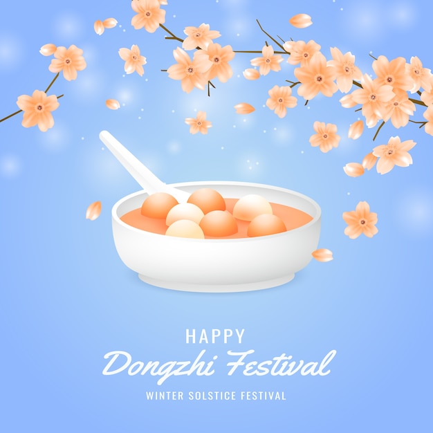 Realistische dongzhi-festivalillustratie