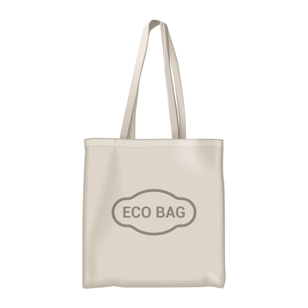 Realistische eco tas geïsoleerd