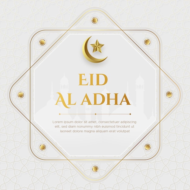 Vector realistische eid al-adha mubarak-illustratie