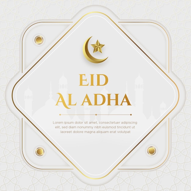 Vector realistische eid al-adha mubarak-illustratie