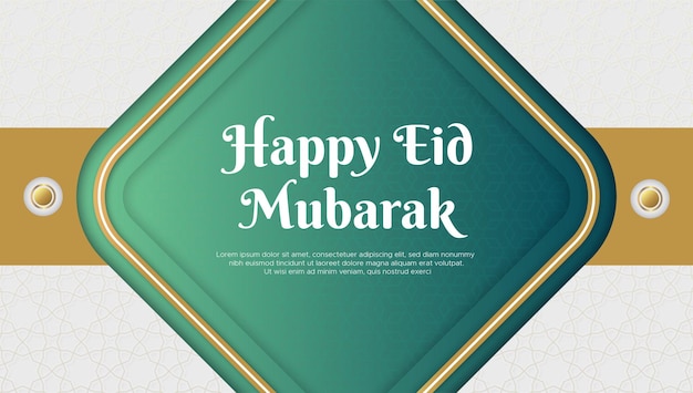 Realistische eid al-fitr - eid mubarak-illustratie