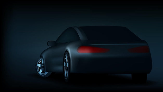 Realistische elegante luxe auto-bannersjabloon