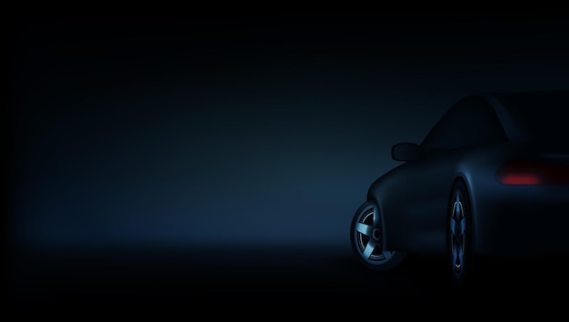 Realistische elegante luxe auto-bannersjabloon
