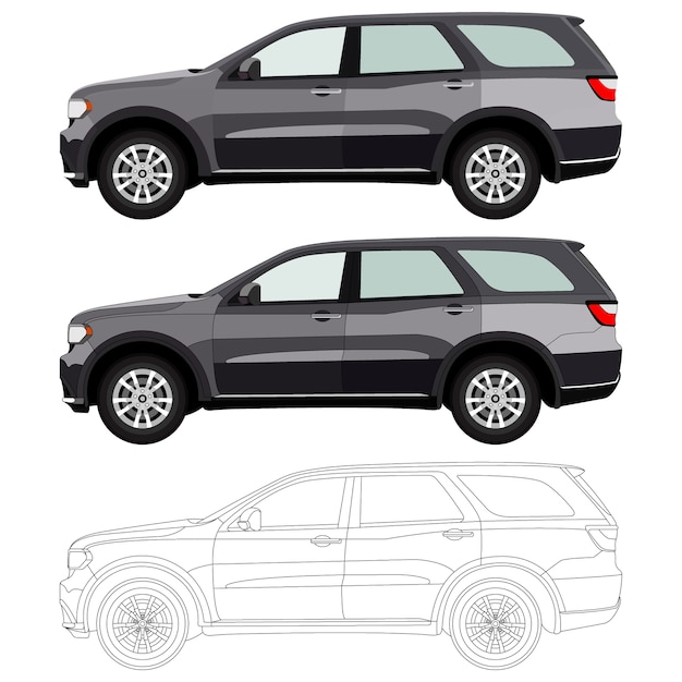 Vector realistische, gave auto met details