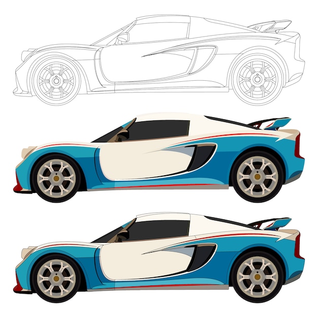 Vector realistische, gave auto met details