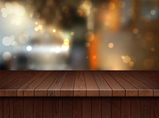 Realistische gedetailleerde 3D bruine houten vloervector