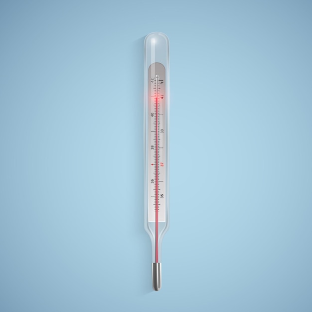 Realistische glazen thermometer