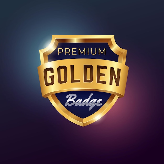 Realistische gouden Vector Badge