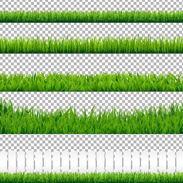 Realistische groene grasbanden, geïsoleerd