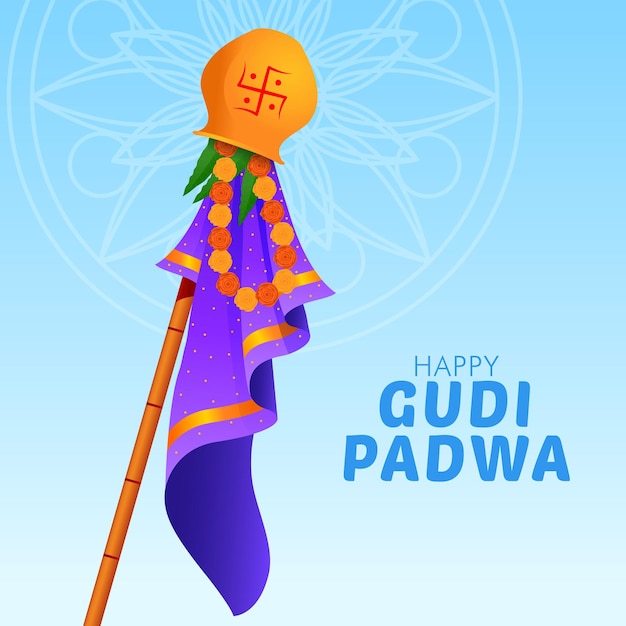 Realistische Gudi Padwa-achtergrond