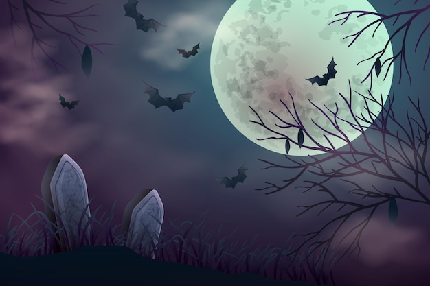 Vector realistische halloween-achtergrond