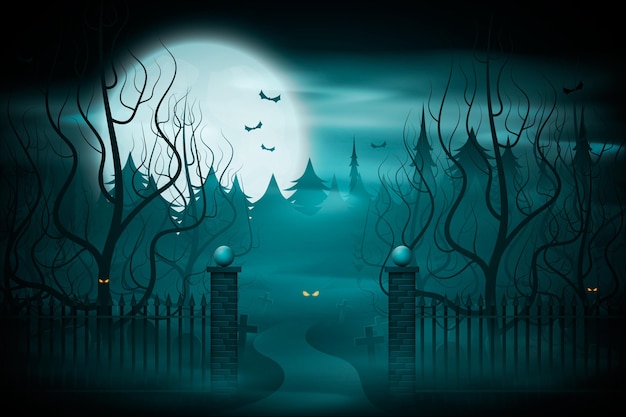 Vector realistische halloween-achtergrond