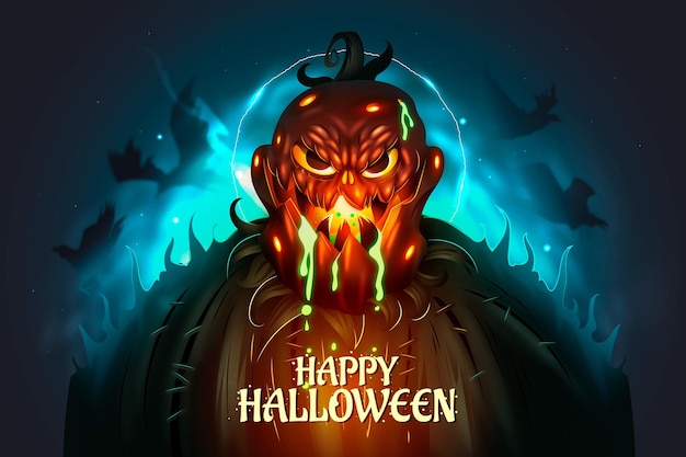 Vector realistische halloween-achtergrond