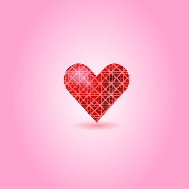 Realistische hartvorm hartvorm 3d hartvorm hartvorm met het patroon