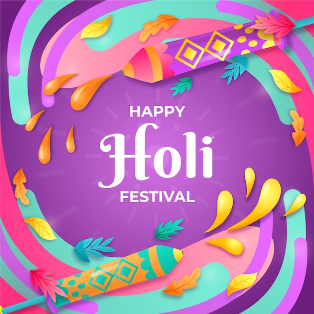 Vector realistische holi-illustratie