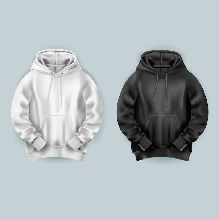 Vector realistische hoodie mockup illustratie
