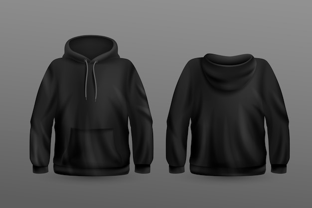 Realistische hoodie mockup illustratie