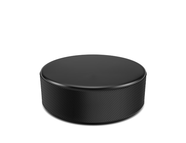 Vector realistische ijshockeypuck geïsoleerde 3d vectorschijf