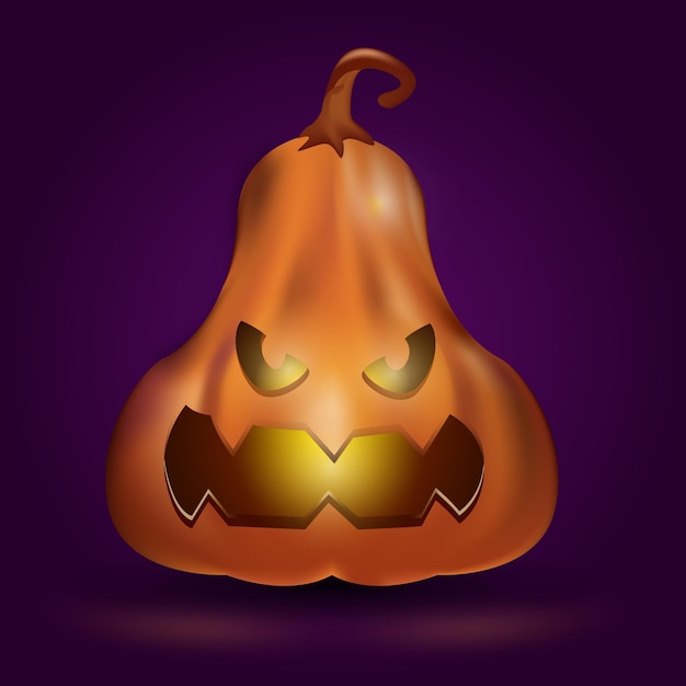 Vector realistische illustratie halloween pompoen