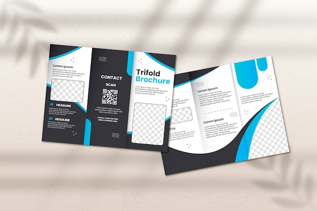 Realistische illustratie van een mock-up van een brochure