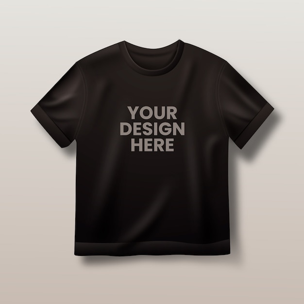 Realistische illustratie van een mock-up van een t-shirt