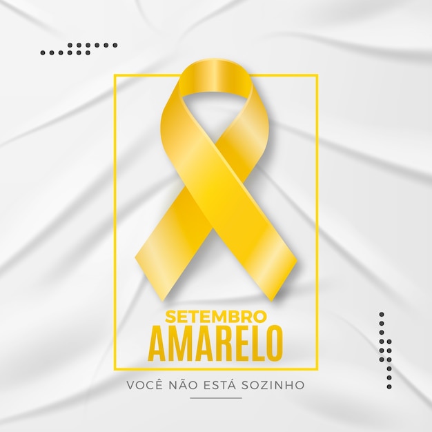 Vector realistische illustratie voor de braziliaanse maand voor zelfmoordpreventie