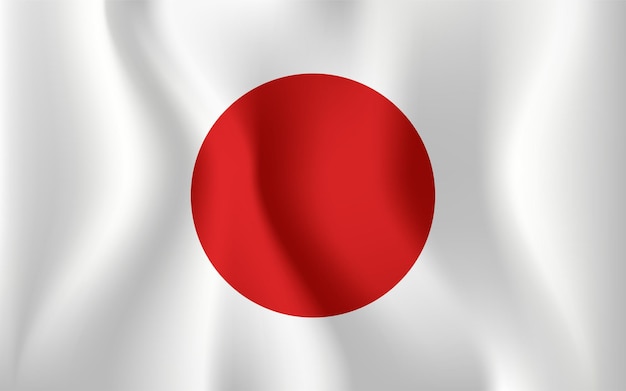 Realistische Japanse nationale vlag