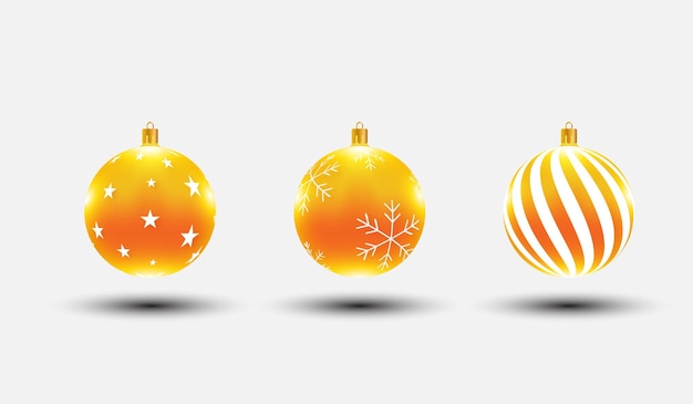 Vector realistische kerstballen illustratie set