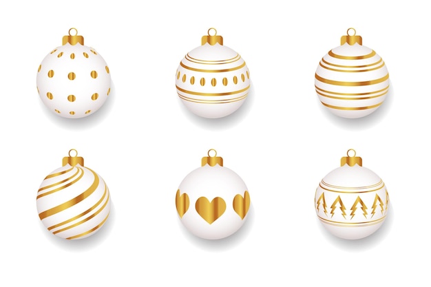 Realistische kerstballen illustratie