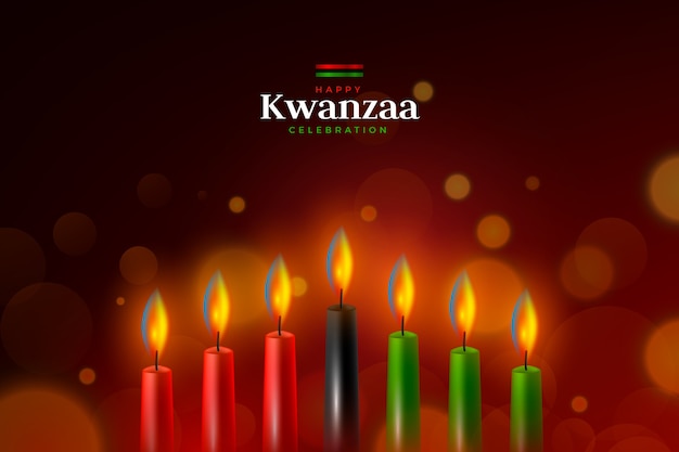 Realistische kwanzaa-achtergrond