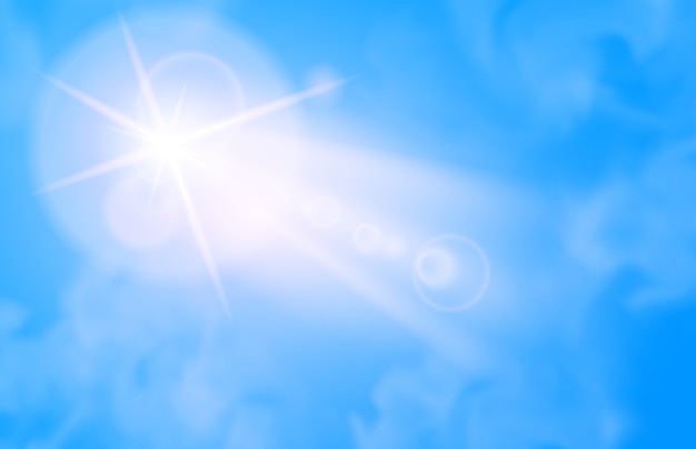 Realistische lichtcompositie achtergrond