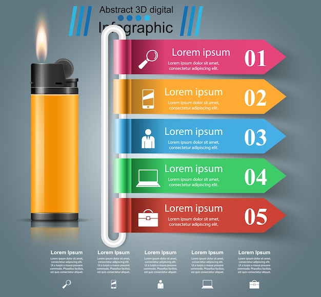 Realistische lichtere zakelijke infographic