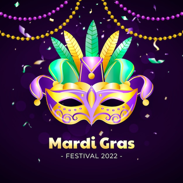 Vector realistische mardi gras-illustratie