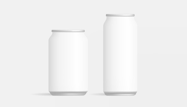 Vector realistische mat bier koud drankje kan product branding mockup sjabloon