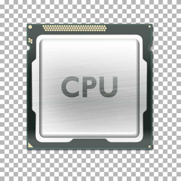 Realistische moderne multicore CPU Vectorillustratie EPS 10