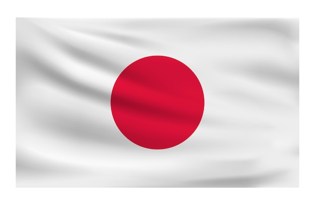 realistische nationale vlag van japan