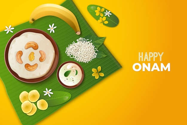 Realistische onam-illustratie