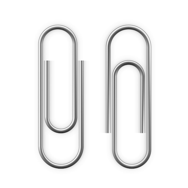 Realistische paperclip pictogram.