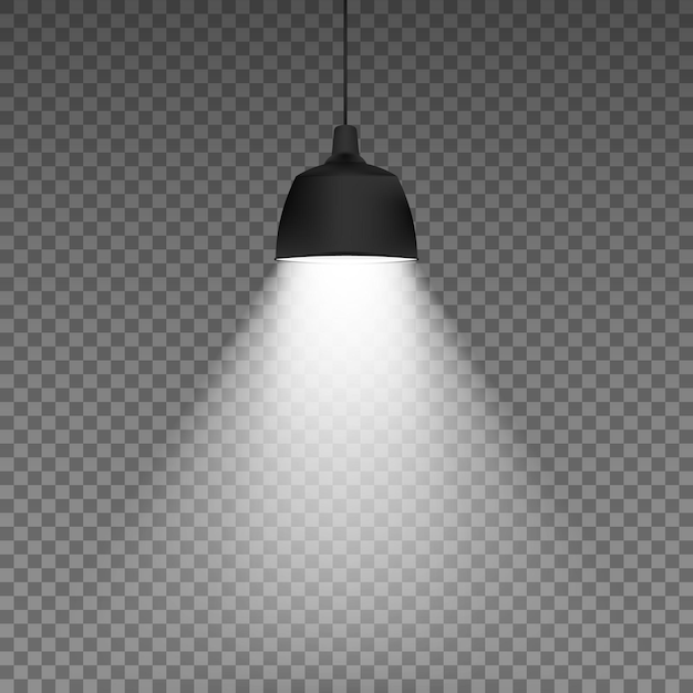 Realistische plafondlamp geïsoleerd op transparante achtergrond vectorillustratie