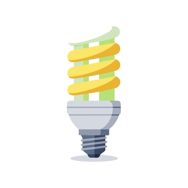 Realistische platte stijl elektrische gloeilamp vector illustratie