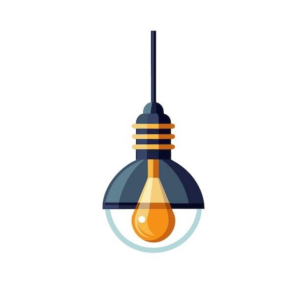 Realistische platte stijl elektrische gloeilamp vector illustratie