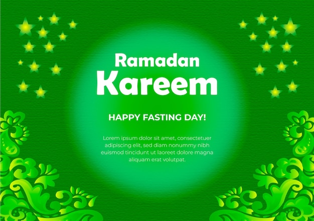 Realistische ramadan kareem-illustratie in papierstijl gratis vector