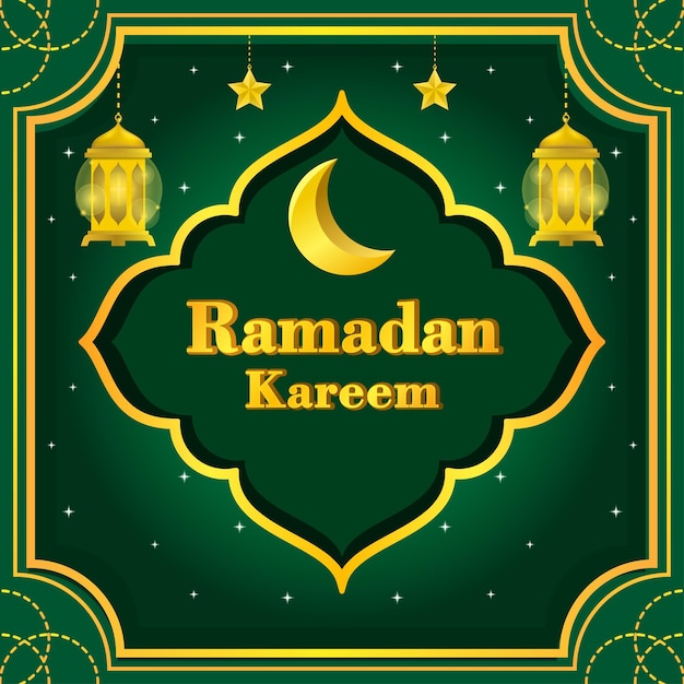 Realistische Ramadan Kareem illustratie ontwerp vector