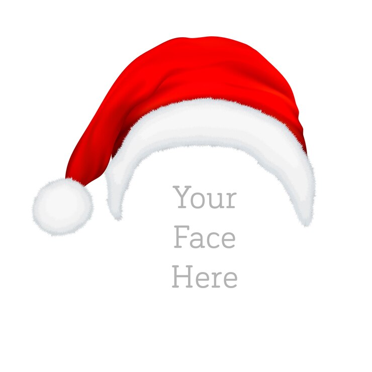 Realistische rode kerstman hoed pictogram geïsoleerd op een witte achtergrond. Ontwerpsjabloon accessoire van kerst- en nieuwjaarsfeest voor app, web enz