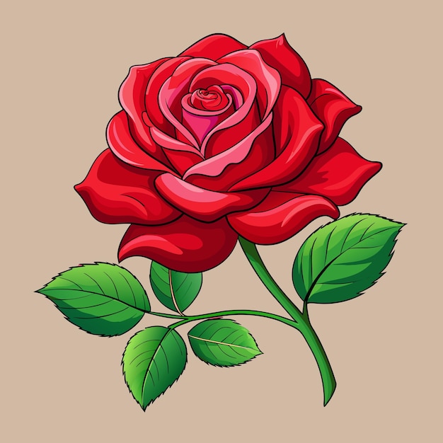 realistische roos clip art vector illustratie